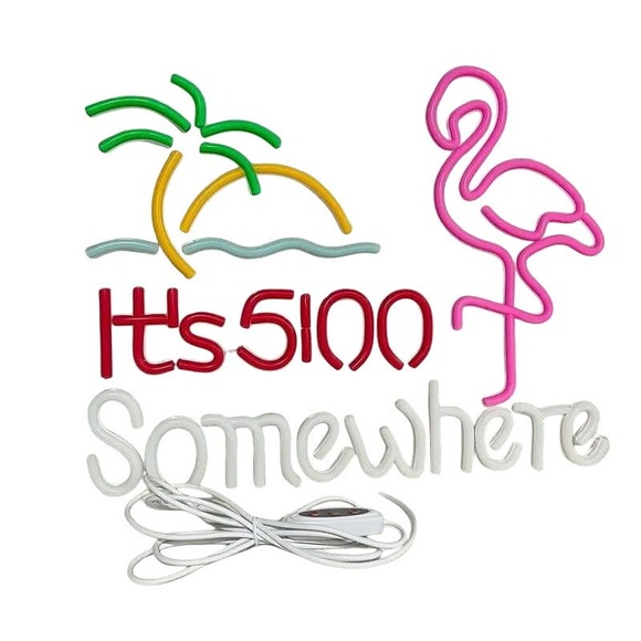 Its 5:00 Oclock Somewhere Neon Sign - Picture 2 of 2